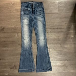 American Eagle high-rise artist flares